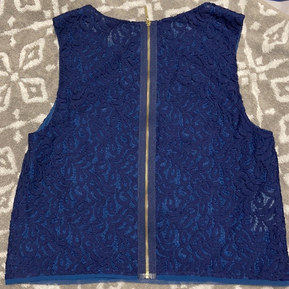 Rachel Roy Navy Blue Lace Top - Picture 3 of 6